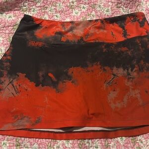 Vibrant Red and Black Women's Mini Skirt
